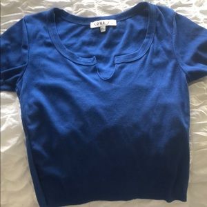 Blue crop top